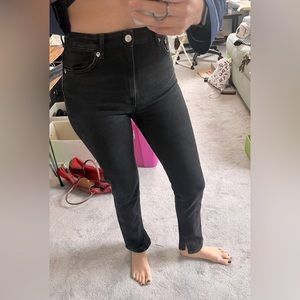 Brand new Black Zara jeans size 28 or 6 with slit leg